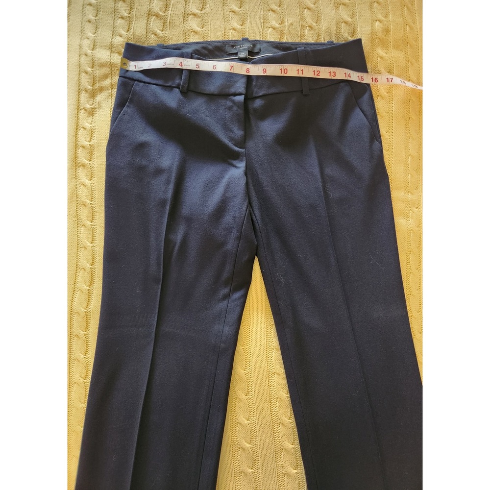 Ann Taylor Black Straight Leg Dress Pants – Classic Professional Fit Size 2P - Picture 3 of 5
